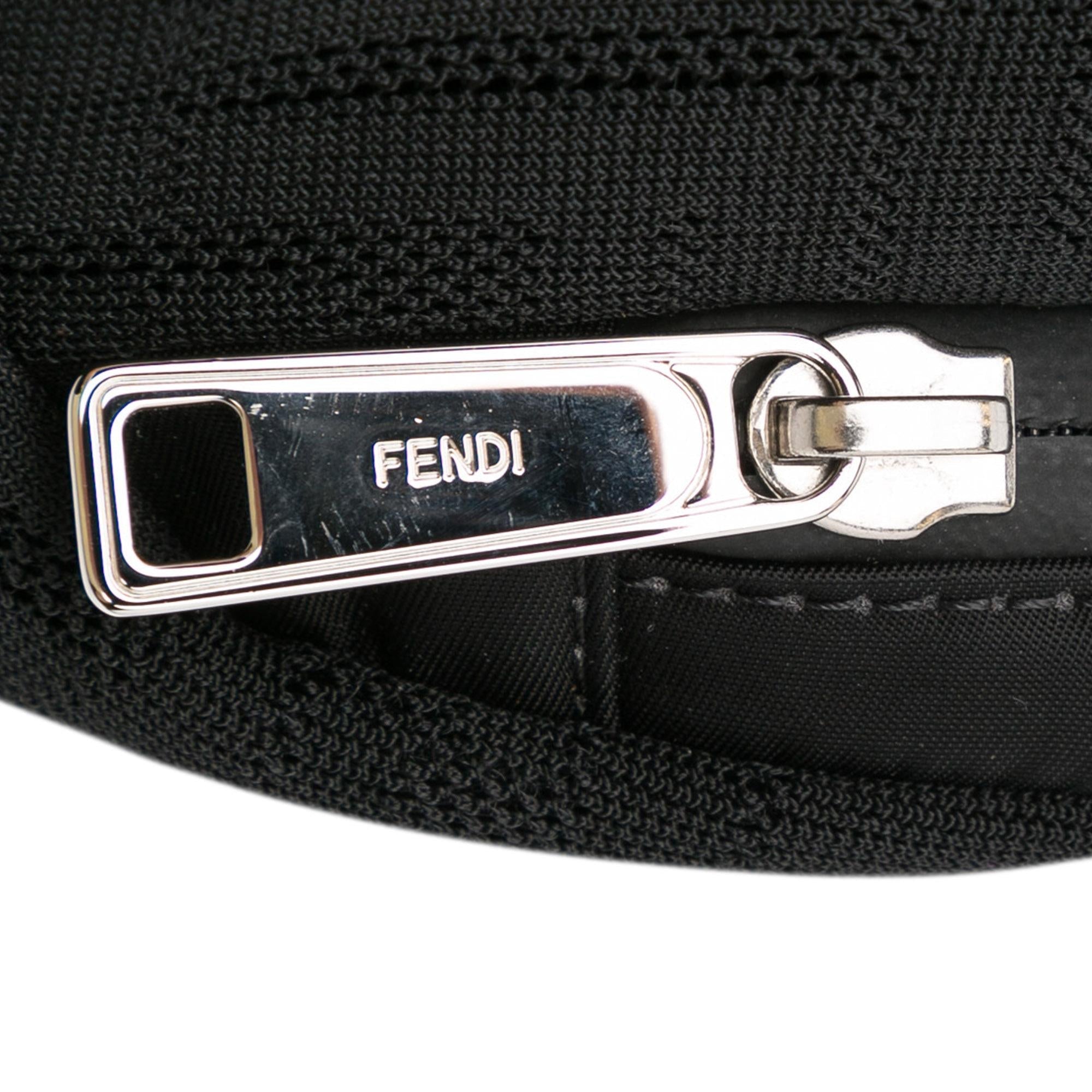 Fendi FF Neoprene Vitello Grace Perforated Pocket Belt Bag (SHG-LkWlOh)
