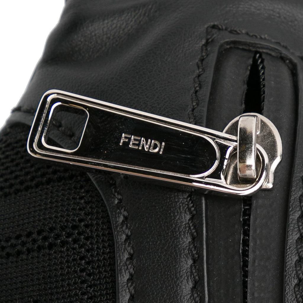 Fendi FF Neoprene Vitello Grace Perforated Pocket Belt Bag (SHG-LkWlOh)