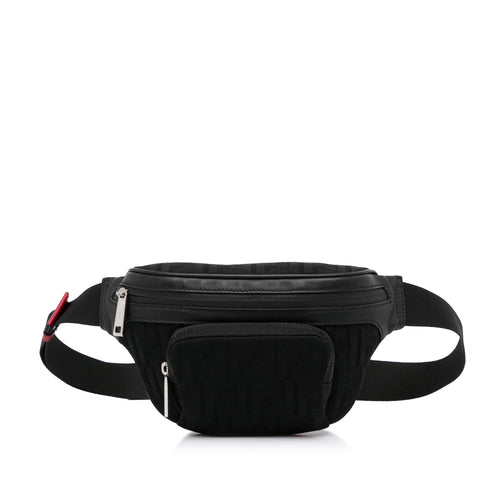 Fendi FF Neoprene Vitello Grace Perforated Pocket Belt Bag (SHG-LkWlOh)