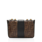 Fendi FF Spalmati 1974 Double F Mini Shoulder Bag (SHF-CKdmaW)