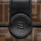 Fendi FF Spalmati 1974 Double F Mini Shoulder Bag (SHF-dtq1XP)