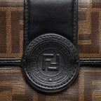 Fendi FF Spalmati 1974 Double F Mini Shoulder Bag (SHF-dtq1XP)