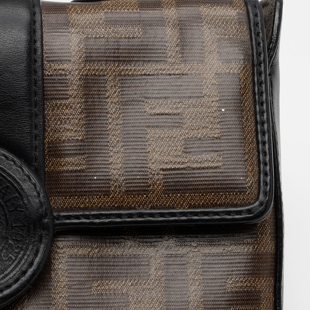 Fendi FF Spalmati 1974 Double F Mini Shoulder Bag (SHF-dtq1XP)