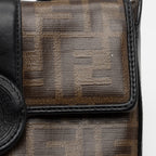 Fendi FF Spalmati 1974 Double F Mini Shoulder Bag (SHF-dtq1XP)