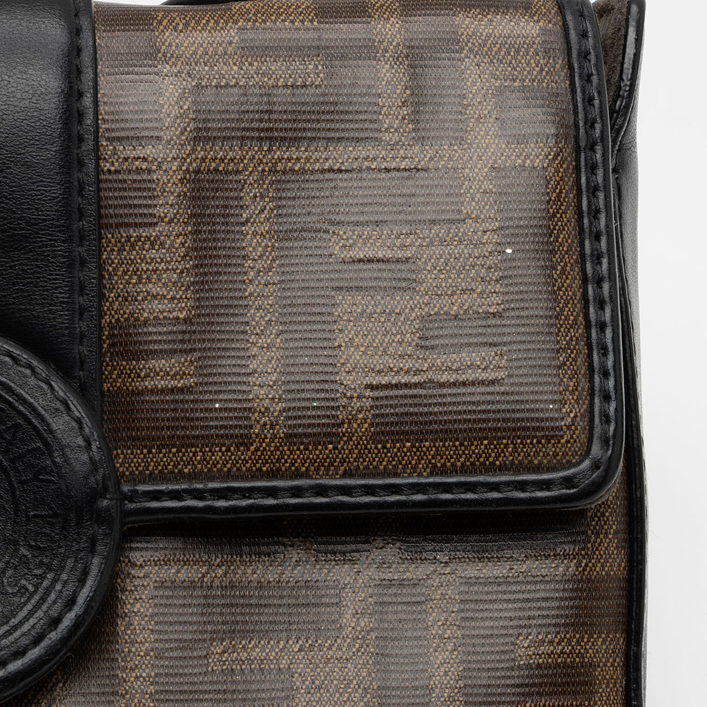 Fendi FF Spalmati 1974 Double F Mini Shoulder Bag (SHF-dtq1XP)