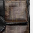 Fendi FF Spalmati 1974 Double F Mini Shoulder Bag (SHF-dtq1XP)