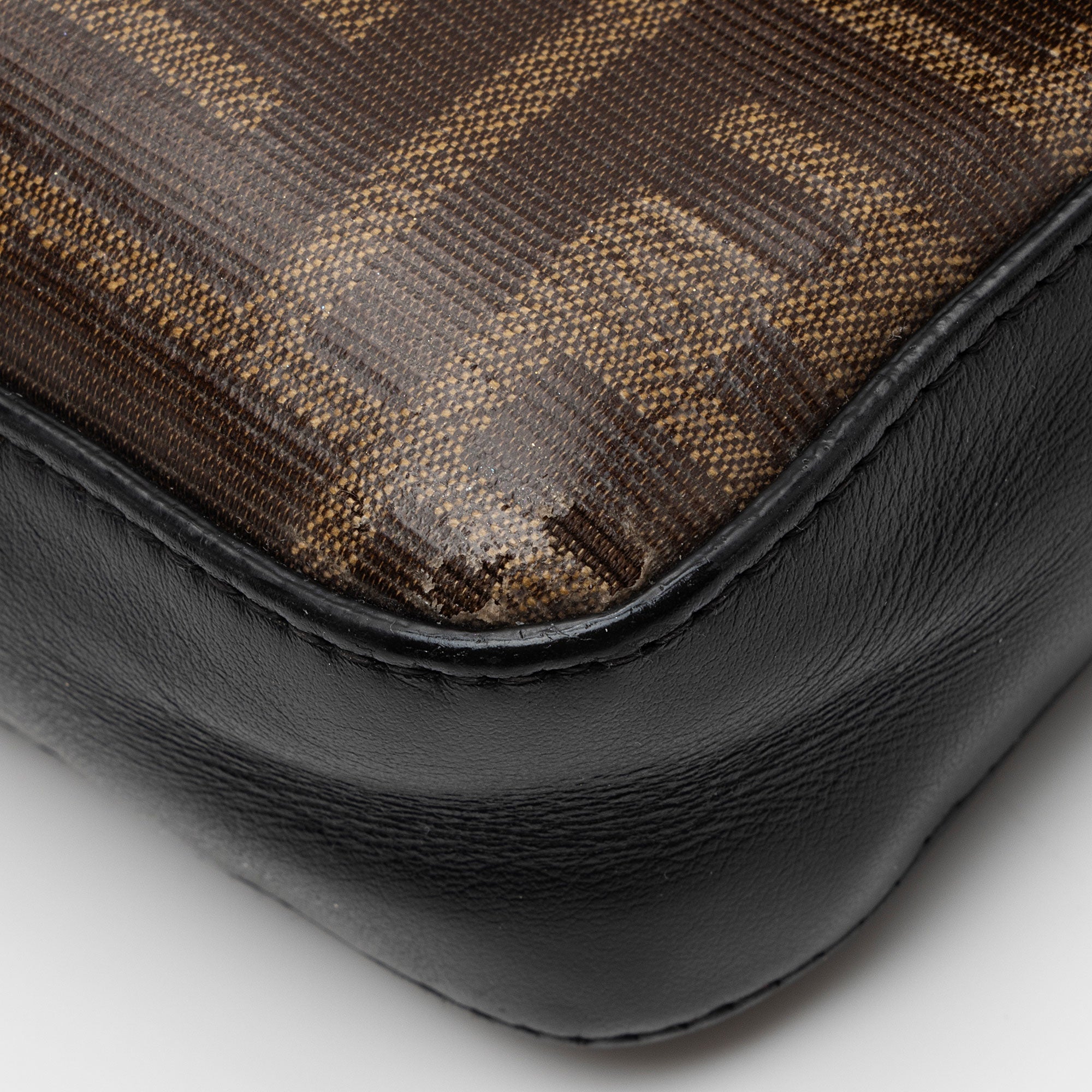 Fendi FF Spalmati 1974 Double F Mini Shoulder Bag (SHF-dtq1XP)