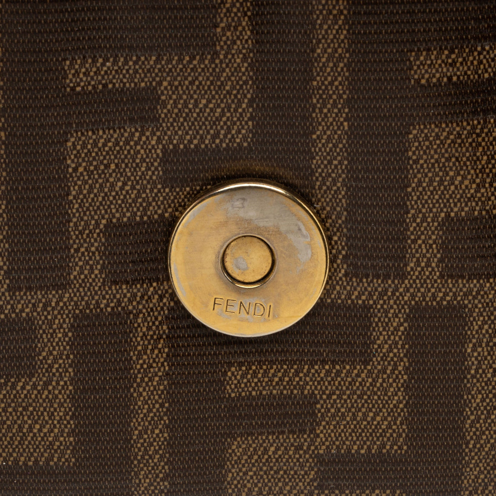 Fendi FF Spalmati 1974 Double F Mini Shoulder Bag (SHF-dtq1XP)