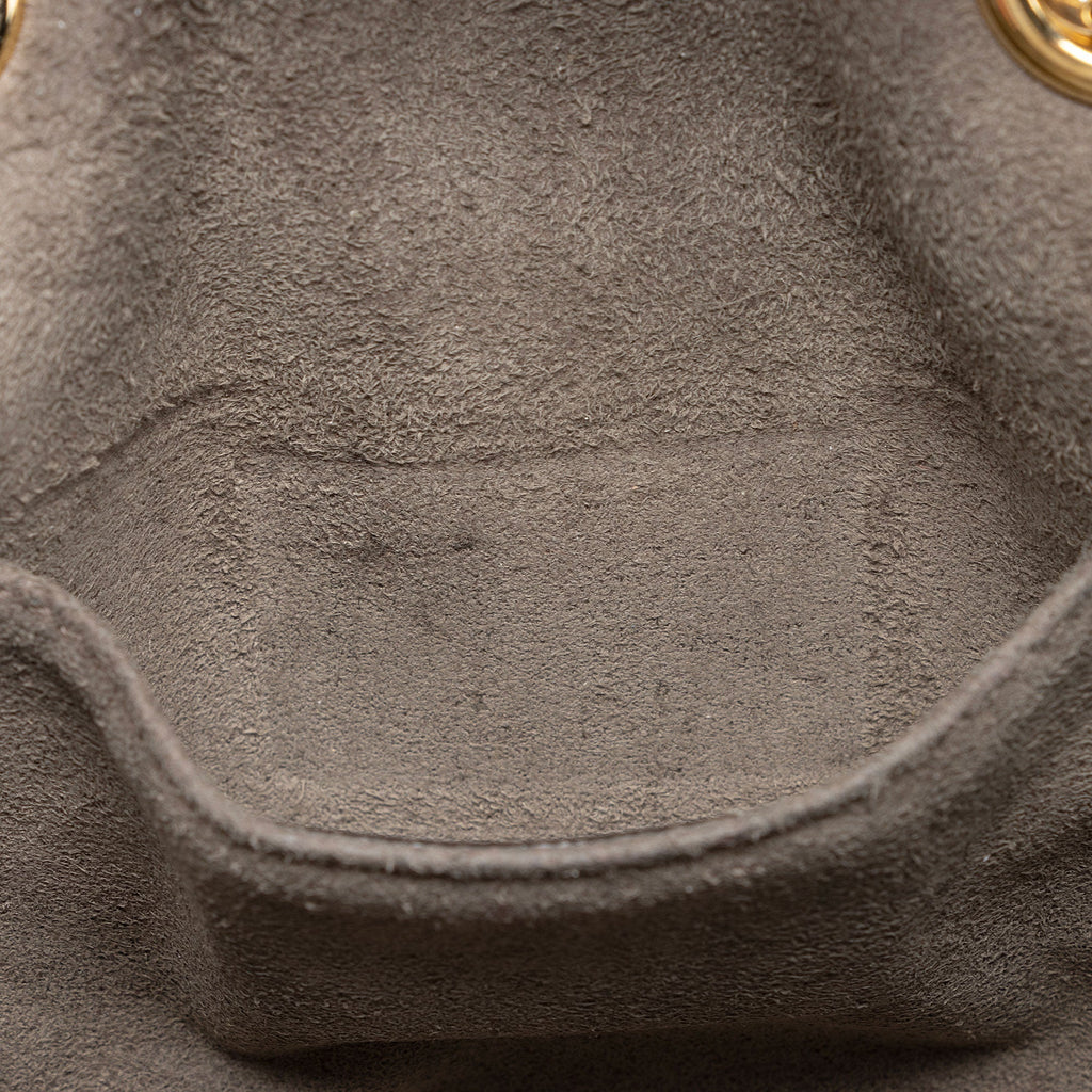 Fendi FF Spalmati 1974 Double F Mini Shoulder Bag (SHF-dtq1XP)