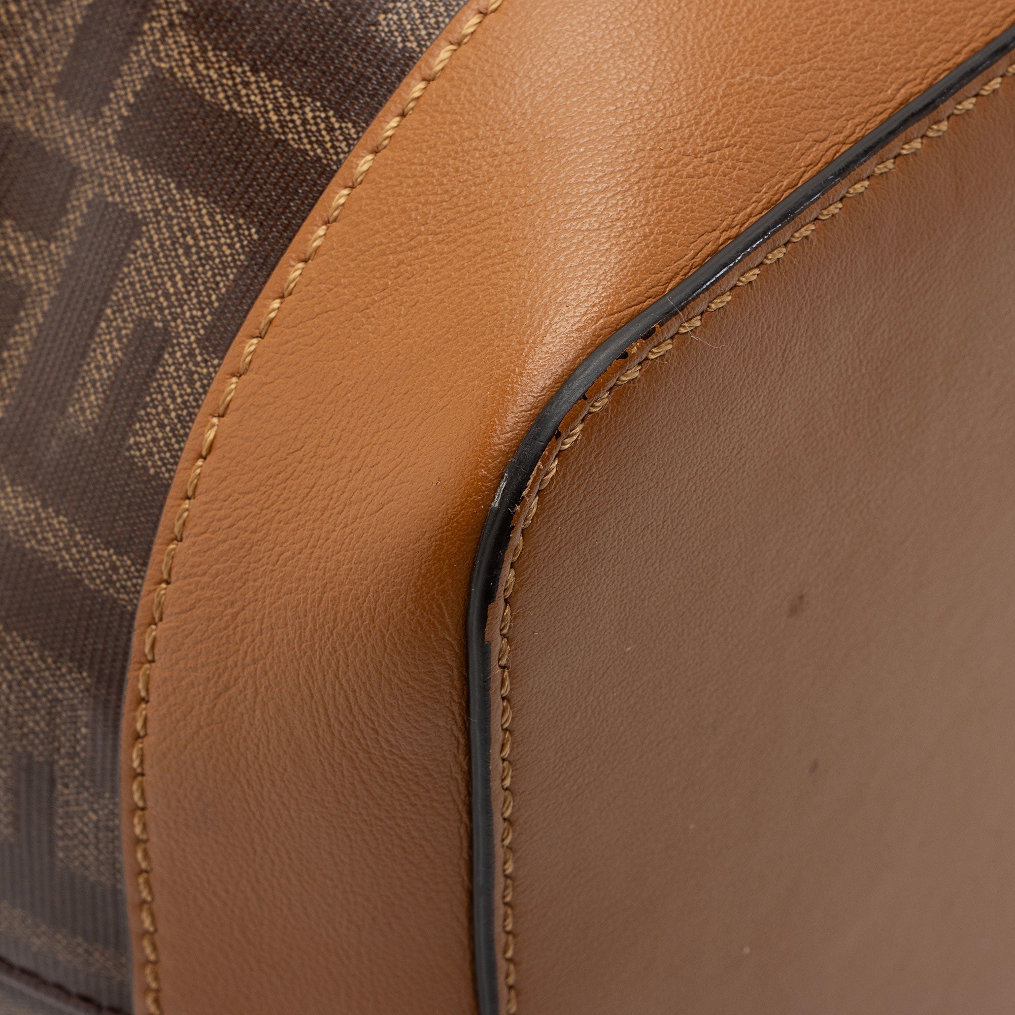 Fendi FF Spalmati Mon Tresor Grande Shoulder Bag (SHF-4FUCF3)