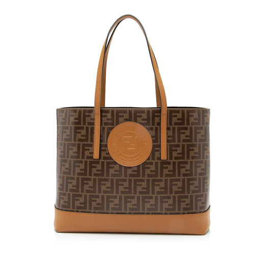 Fendi FF Spalmati Vetrificato Shopper Tote (SHF-23631)
