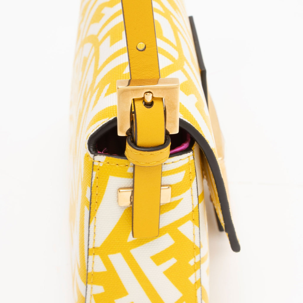 Fendi x Sara Coleman Leather FF Vertigo 1997 Baguette Mini Shoulder Bag (SHF-jmBS2I)
