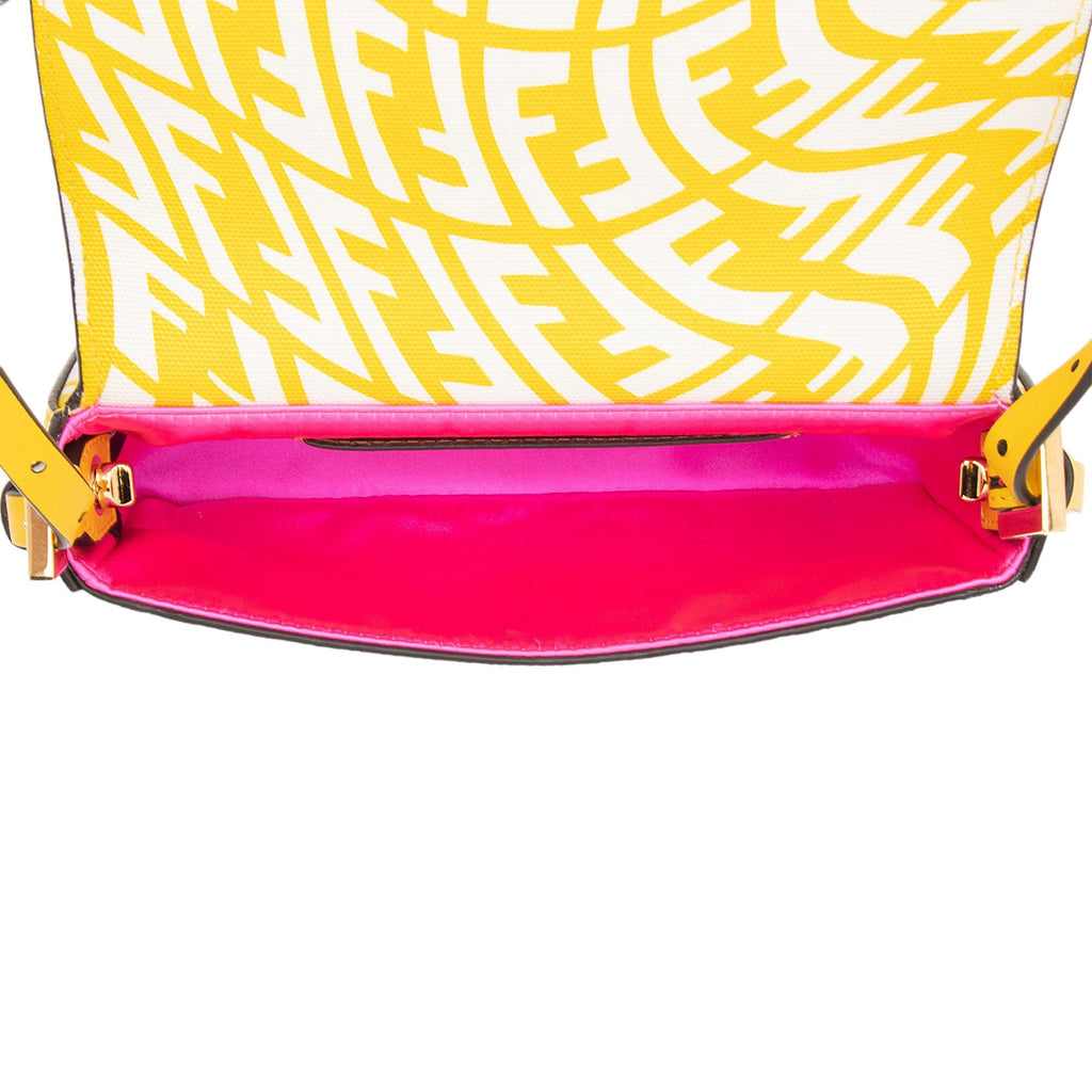 Fendi x Sara Coleman Leather FF Vertigo 1997 Baguette Mini Shoulder Bag (SHF-jmBS2I)