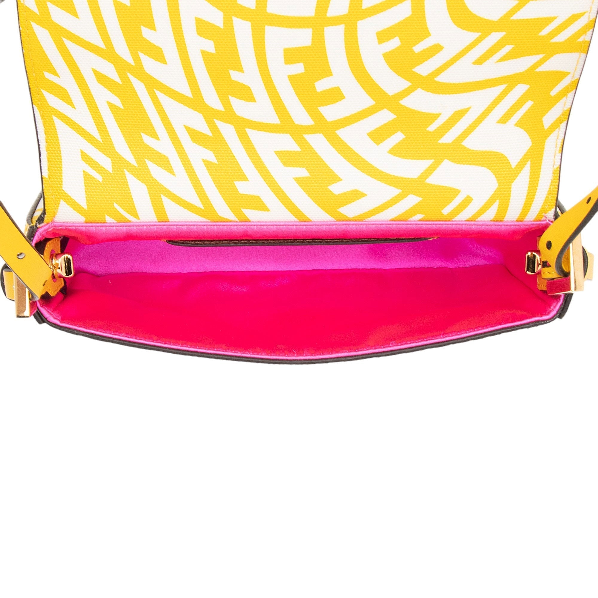 Fendi x Sara Coleman Leather FF Vertigo 1997 Baguette Mini Shoulder Bag (SHF-jmBS2I)