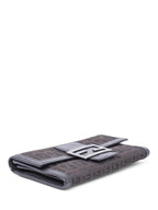 Fendi FF Zucca Flap Wallet Black Silver