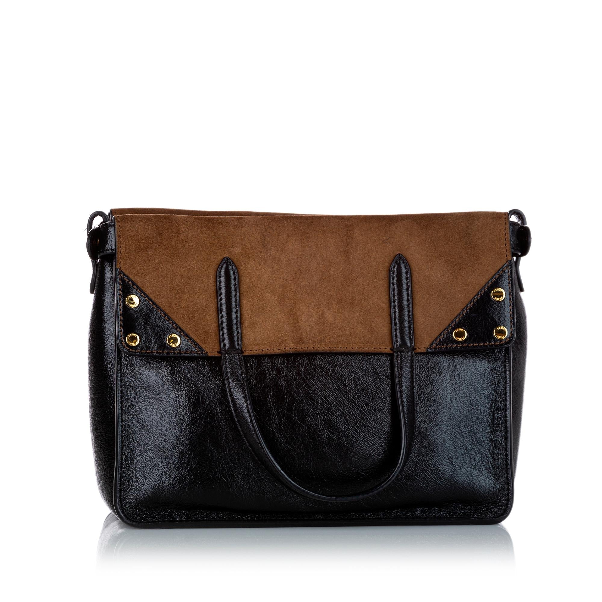 Fendi Fendi Flip Leather Satchel (SHG-24693)