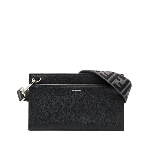 Fendi Flat Pouch Leather Crossbody (SHG-ezFVMK)