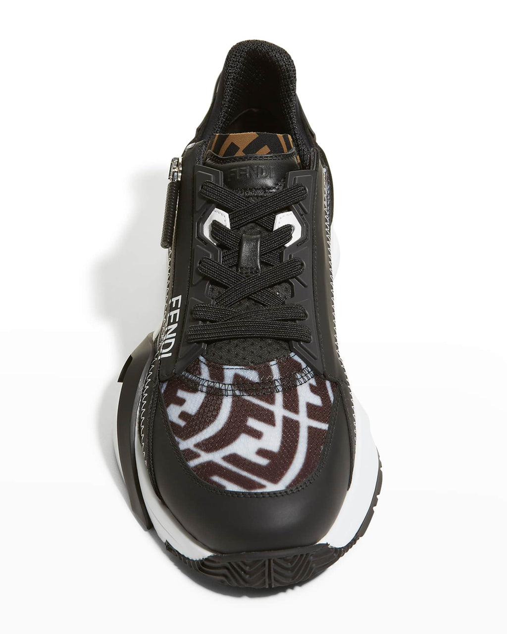 Fendi Flow FF Side-Zip Trainer Sneakers