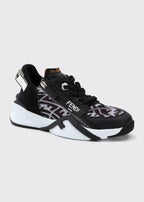 Fendi Flow FF Side-Zip Trainer Sneakers