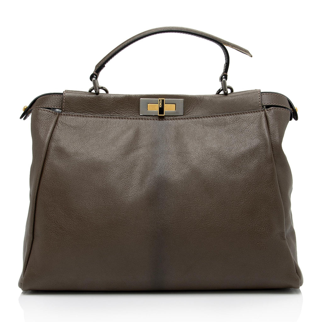 Fendi Goatskin Peekaboo Large Satchel - FINAL SALE (SHF-EF9skv)