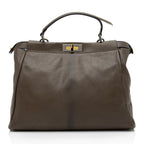 Fendi Goatskin Peekaboo Large Satchel - FINAL SALE (SHF-EF9skv)