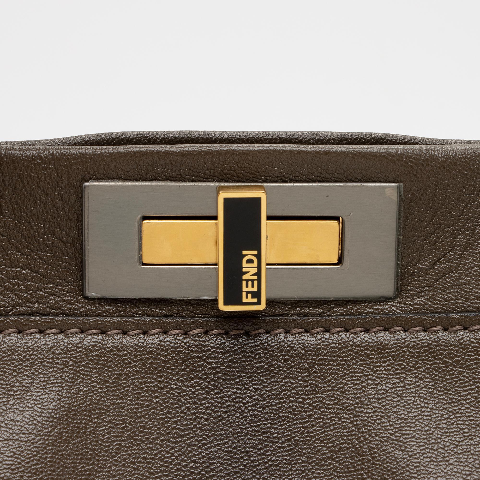 Fendi Goatskin Peekaboo Large Satchel - FINAL SALE (SHF-EF9skv)