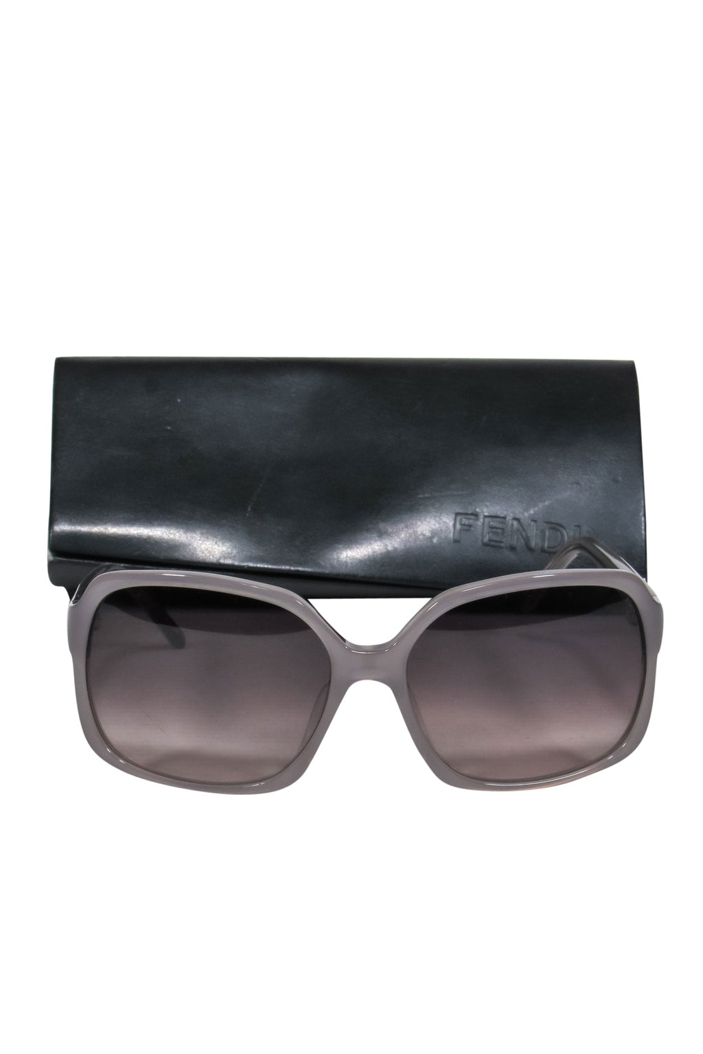 Fendi - Grey Oversized Square Sunglasses w/ Ombre Lenses