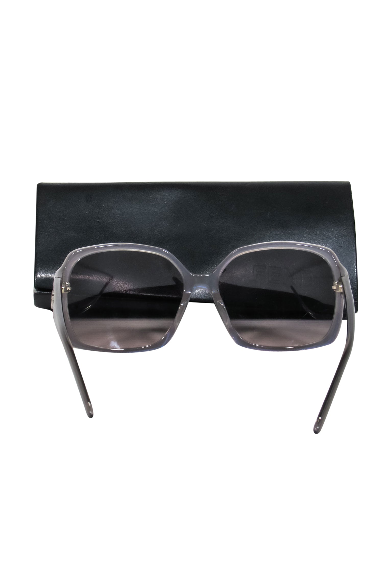 Fendi - Grey Oversized Square Sunglasses w/ Ombre Lenses