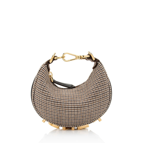 Fendi Fabric Fendigraphy Nano Hobo (SHF-N6cAIe)