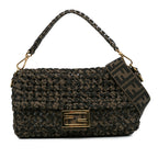 Fendi Interlaced Canvas Zucca Baguette Satchel (SHG-cgXLR3)
