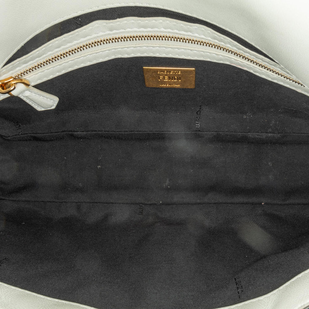 Fendi Joshua Vides California Sky Medium Embossed Baguette Satchel (SHG-RIAO8l)