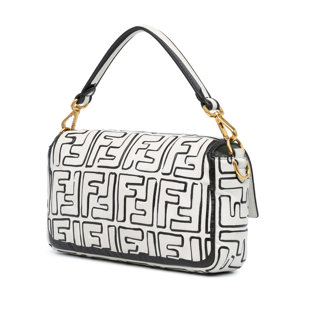 Fendi Joshua Vides California Sky Medium Embossed Baguette Satchel (SHG-RIAO8l)