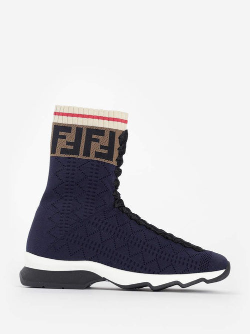 FENDI MONOGRAM KNIT SOCK SNEAKERS