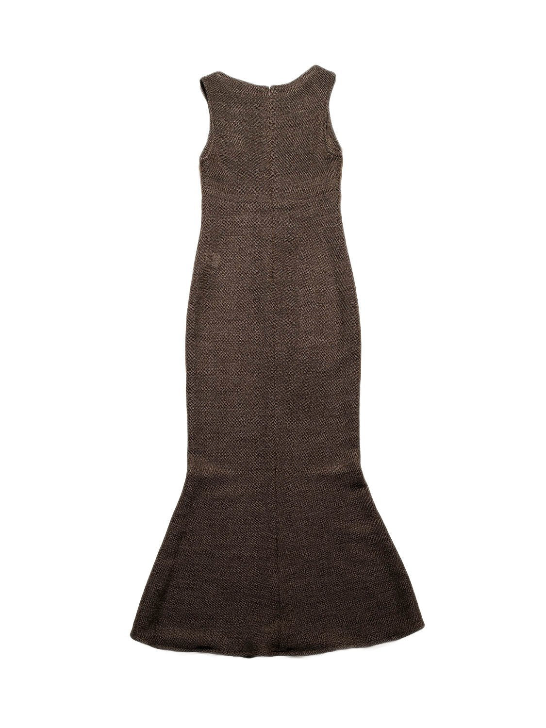 Fendi Knitted Maxi Dress Brown