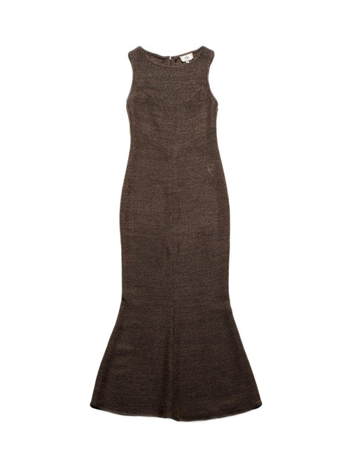 Fendi Knitted Maxi Dress Brown