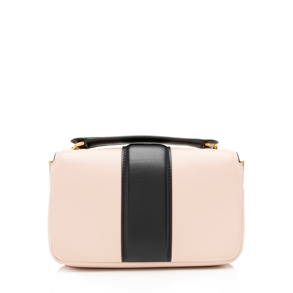 Fendi Lambskin Bi Color Baguette Mini Chain Bag (SHF-23605)