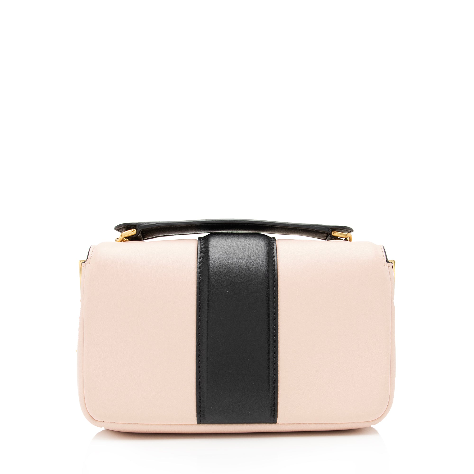Fendi Lambskin Bi Color Baguette Mini Chain Bag (SHF-23605)