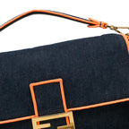Fendi Large Denim Baguette Bag (SHG-zrIjdA)