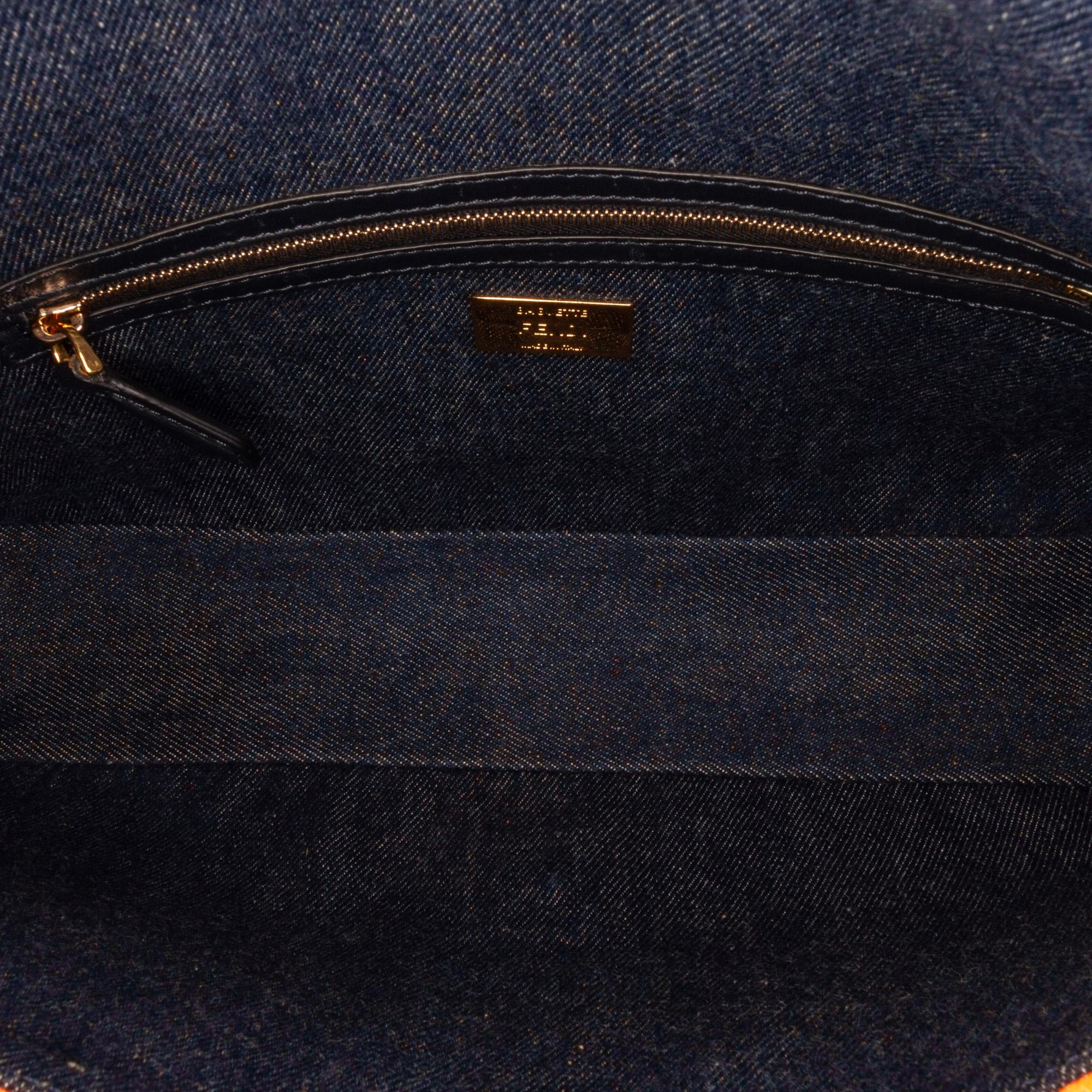 Fendi Large Denim Baguette Bag (SHG-zrIjdA)
