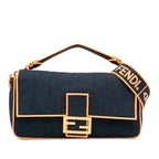Fendi Large Denim Baguette Satchel (SHG-Fm5Rer)