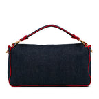 Fendi Large Denim Baguette Satchel (SHG-oOuzqA)