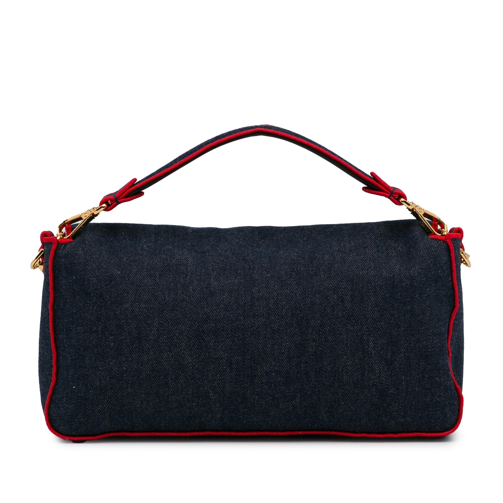 Fendi Large Denim Baguette Satchel (SHG-oOuzqA)