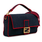 Fendi Large Denim Baguette Satchel (SHG-oOuzqA)