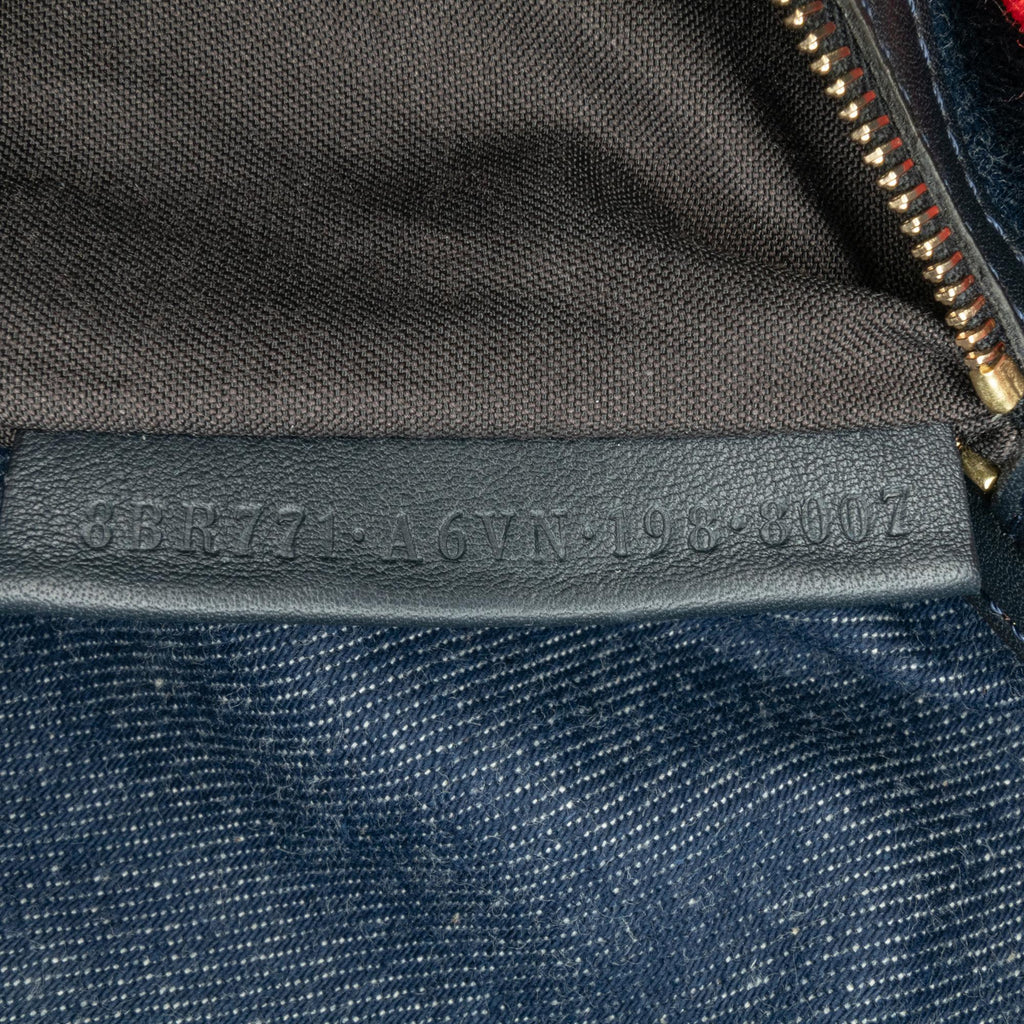 Fendi Large Denim Baguette Satchel (SHG-0IShmW)