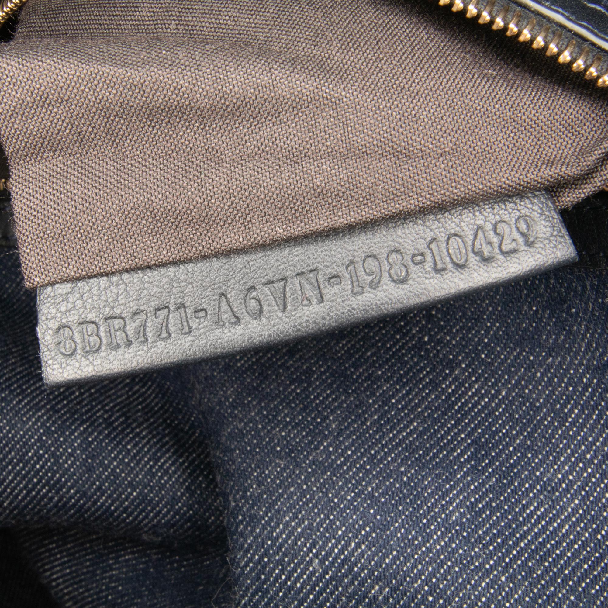 Fendi Large Denim Baguette Satchel (SHG-Q75G1c)