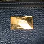 Fendi Large Denim Baguette Satchel (SHG-Q75G1c)