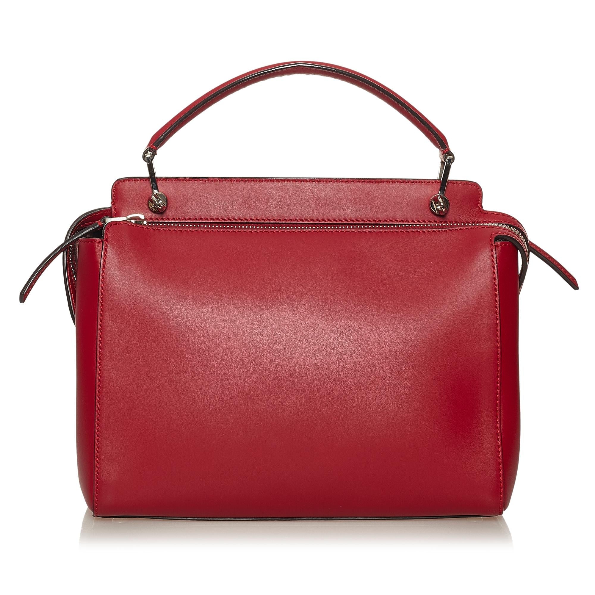 Fendi Large DotCom Leather Satchel (SHG-eJmOzi)