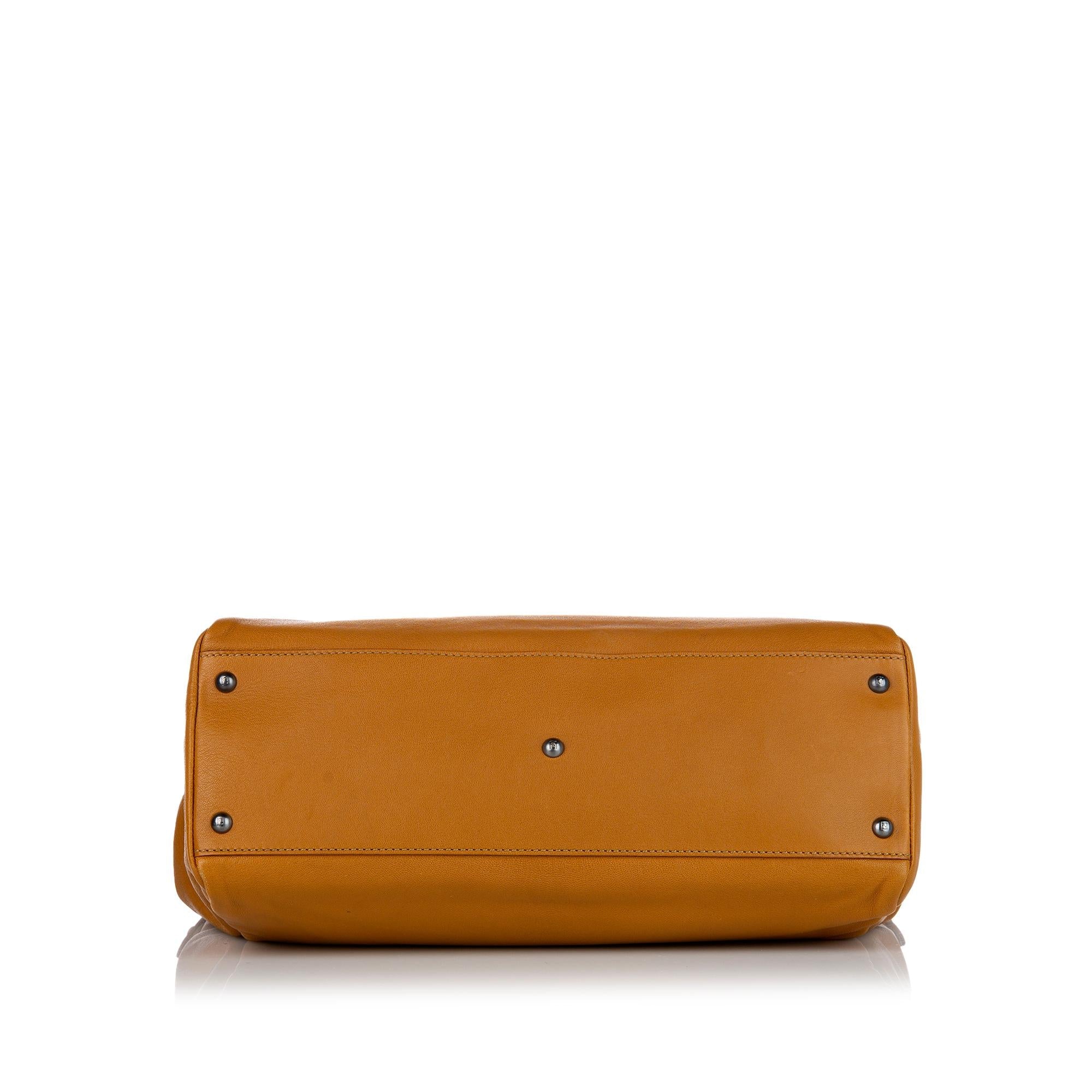Fendi Large Peekaboo Leather Satchel (SHG-24326)