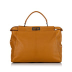 Fendi Large Peekaboo Leather Satchel (SHG-24326)