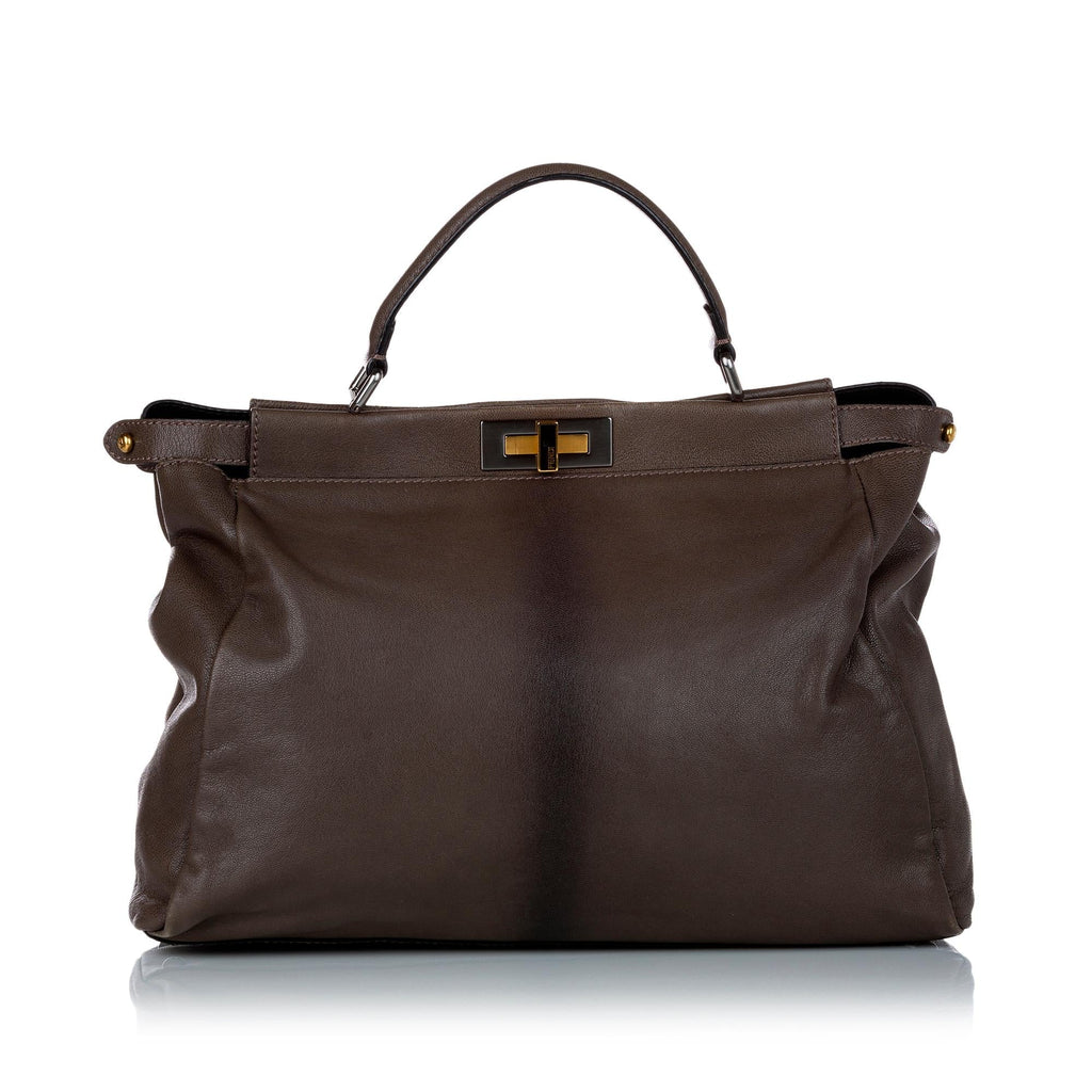 Fendi Large Peekaboo Leather Satchel (SHG-28817)